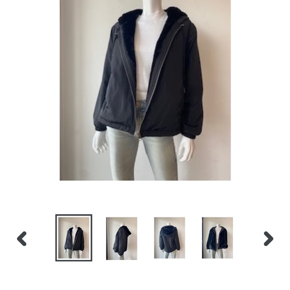 Dylan LA black faux fur reversible jacket - Picture 3 of 4
